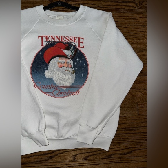 Vintage Tennessee Country Christmas White Sweatshirt - Picture 4 of 9